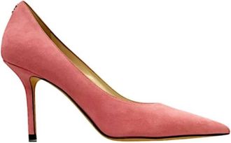 Jimmy Choo London Love 85 Suede Pointed-Toe Pumps, Brand Size 35 ( US Size 5 )
