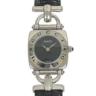 Gucci Pre-owned 6300L Polshorloge - Dames - Vintage Horloges - Zwart - ONE Size - Leer - Vintage