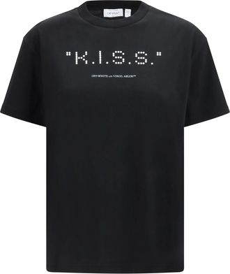 Off-white Kiss Quote Reg Cotton Cotton T-Shirt