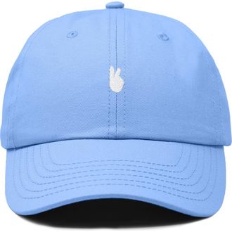 Dalix Lil Peace Sign Dad Cap in Light Blue at Nordstrom