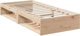 vidaXL Diván sin colchón 75x190 cm madera maciza de pino vidaXL