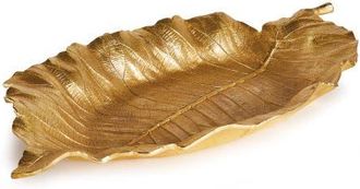 Napa Home & Garden Alegra Grand Leaf Tray in Gold at Nordstrom