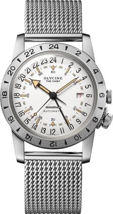 Glycine GL0466 Mens Airman Vintage Watch - Silver - One Size
