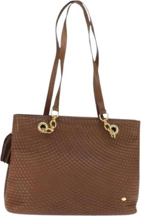 Bally Pre-owned Leren Schoudertas - Dames - Vintage Schoudertas - Bruin - ONE Size - Leer - Vintage