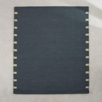 Maisons du monde Alfombra de lana y yute trenzado beige y verde, 160x230 cm