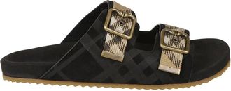 Burberry Urchin Check Sandal - Heren - Sandalen - Zwart - 40 EU - Schoenen