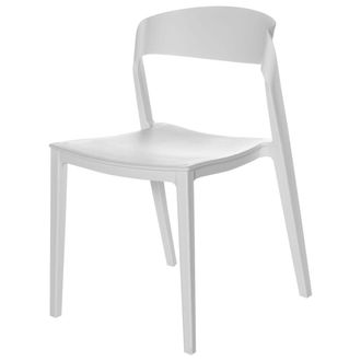 Koketto Home Silla apilable de polipropileno color blanco