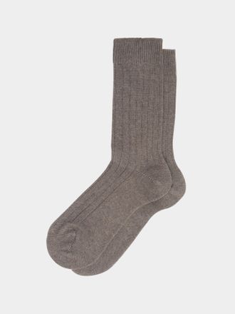 Maria La Rosa Womens Ribbed Cashmere Socks One Size