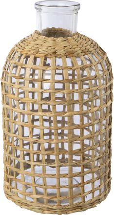 Creativ Home Tischvase »Vase aus Glas« mit Mesh-Überzug