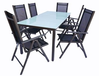 ebuy24 7 Un. Alu Conjunto De Jard&iacute;n Grupo De Asientos 190 Ma 76x189x90 - Vcm