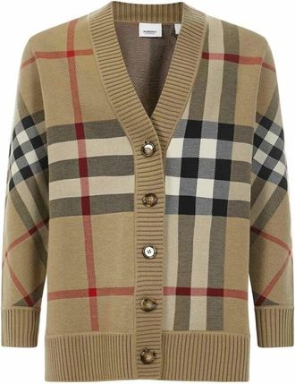Burberry Vest - Dames - Vesten - Beige - L - Wol - Truien & Vesten