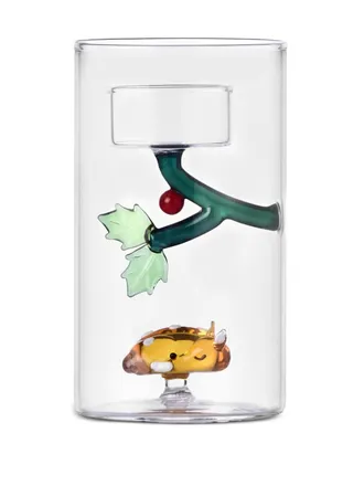 Ichendorf glass animal-branch candleholder - unisex - glass - One Size - White