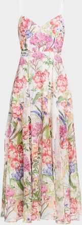 Charo Ruiz Ibiza Iraso Floral Cotton Voile Maxi Dress