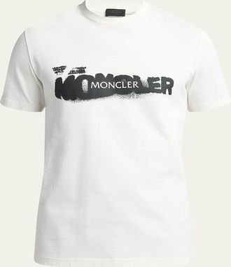 Moncler Mens Graffiti Logo Graphic T-Shirt