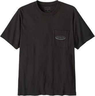 Patagonia MW 95 Oval Logo Pocket Tee T-Shirt f&uuml;r Herren | schwarz
