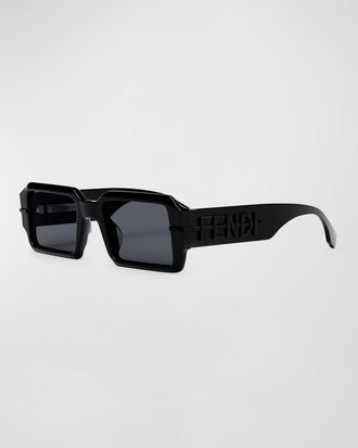 Fendi Olock Acetate Rectangle Sunglasses
