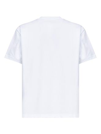 Gucci Mens Crewneck T-Shirt White Piqu&eacute; Cotton T-Shirts And Polos