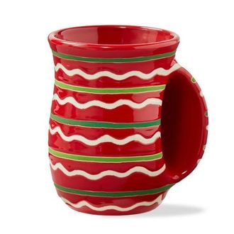 Tag Festive Stripe Handwarmer Mug Red Multi Ceramic Dishwasher Safe at Nordstrom