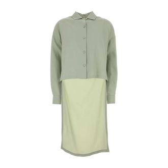 Alberta Ferretti Alberta Ferretti, Shirt Dresses, female, Green, Size: XS Camicia