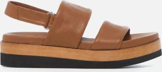 Coclico Womens Dude Sandal In Cuoio Leather