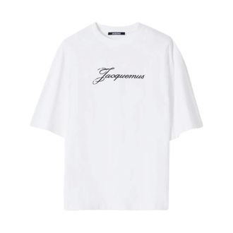 Jacquemus T-Shirts, female, White, Size: S Logo-print T-shirt