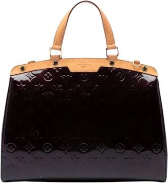 Louis Vuitton Tweedehands leren Louis Vuitton tassen - Dames - Vintage Handtas - Paars - ONE Size - Vintage