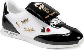 Karl Lagerfeld Minia Pins Sneaker in Bright White/Black at Nordstrom Rack, Size 7.5
