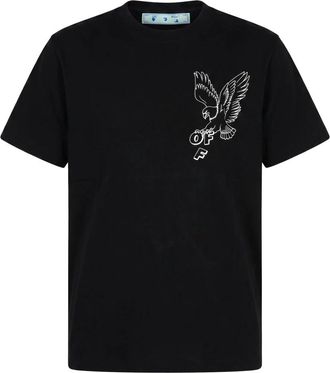 Off-white T-shirt met logo - Heren - T-shirts - Zwart - XS - Katoen - Tops
