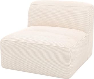 Rendez-Vous D&eacute;co Sill&oacute;n para sof&aacute; modular de terciopelo blanco roto