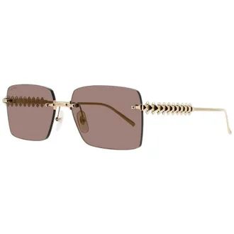 Cartier Ladies Gold Tone Rectangular Sunglasses CT0545S003