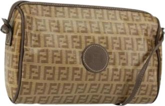 Fendi Pre-owned Cross Body Bags, female, Beige, Size: ONE SIZE Pre-owned Plastic Cross Body Bag