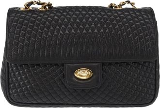 Bally Vintage Chain Quilted Leather Leather Shoulder Bag Bag (Pre-Owned)