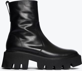 Freda Salvador Womens Darla Chunky Heel Boots In Black
