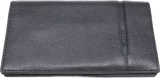 Bulgari Black Leather Long Wallet (Bi-Fold) (Pre-Owned)