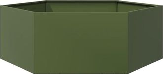vidaXL Garden Planter Olive Green Hexagon 138x120x45 cm Steel Vidaxl