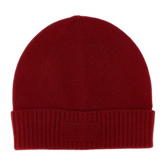 Guest In Residence Rib Cuff Beanie - Dames - Hoeden - Rood - ONE Size - Kasjmier - Accessoires