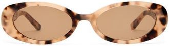 Luv Lou The Morgan 54mm Oval Sunglasses in Cream Tort at Nordstrom