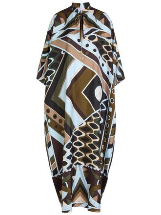 Pucci Printed Silk-twill Maxi Kaftan Dress - Multicoloured - 42 (UK10 / S)