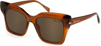 Blumarine Harmonieuze en Sensuele Zonnebril - Dames - Zonnebrillen - Bruin - 54 MM - Accessoires