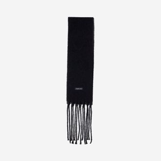 Patou Wool Blend Long Fringe Scarf