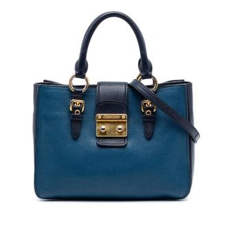 Miu Miu Pre-owned Miu Miu Bicolor Goatskin Madras Satchel Ladies THJLP0ML6I6GBD13