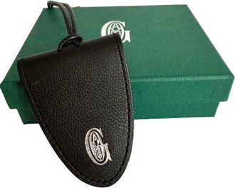 Goyard Black Leather Magnetic Bag Charm