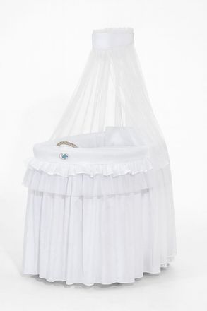 OEM Mois&eacute;s De Mimbre Con Dosel - Little Princess Blanco