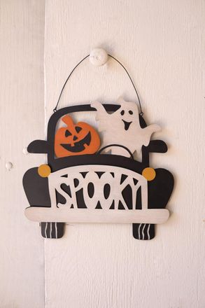 Kalalou Halloween Spooky Door Sign