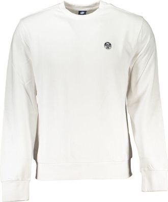 North Sails Mens Crew Neck Sweatshirt Classic Style - Ivory Cotton - Size X-Large