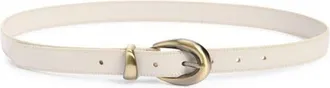 Treasure & Bond Maria Leather Belt in Ivory at Nordstrom, Size X-Small