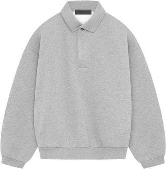 Fear of God SS24 Long Sleeve Polo Shirt Light Heather Grey 192SP244396F