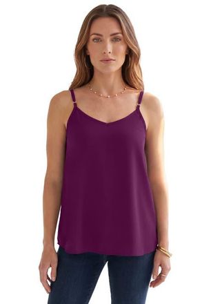 Roaman's V Neck Cami in Dark Berry at Nordstrom, Size 20