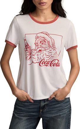 Lucky Brand Coca Cola Santa Graphic T-Shirt in Bright White at Nordstrom, Size Xx-Large