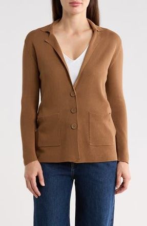 Max Studio Boyfriend Cardigan Sweater in Mocha at Nordstrom Rack, Size X-Small